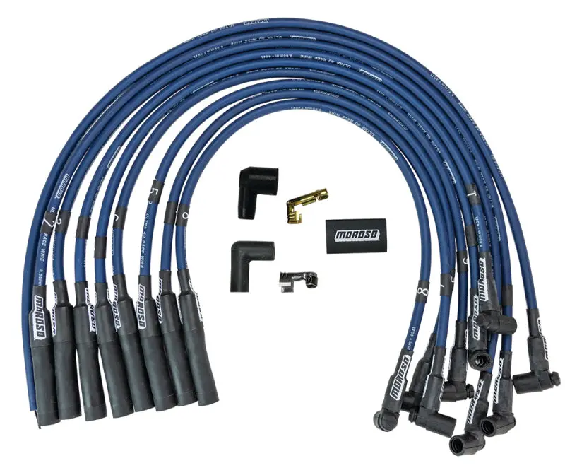 Moroso Ultra 40 Ignition Wire Set – Unsleeved Hei Distributor Wires For Chevrolet Big Block Engines (Blue) 1