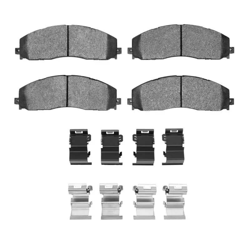 R1 Front Semi-Metallic Brake Pad & Hardware Kit For 2011–2022 Ford F-250 Super Duty 4Wd 1