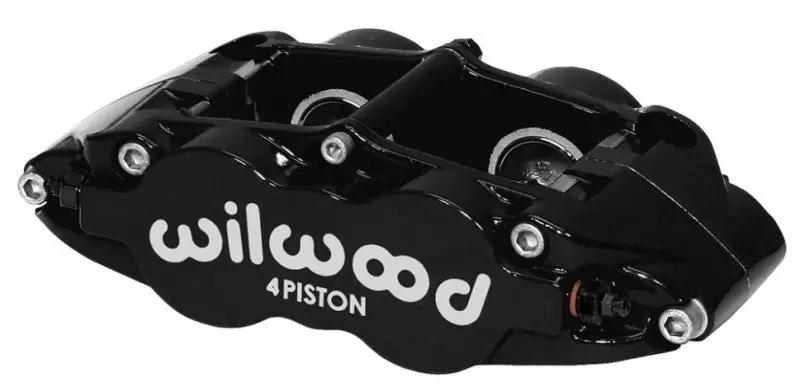 Wilwood Narrow Superlite 4R Brake Caliper – Black Finish, Dual 1.12-Inch Pistons, 0.81-Inch Disc Thickness 1