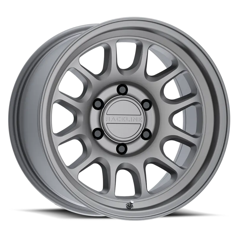 Raceline Rogue Matte Titanium Alloy Wheel: 20X9", 5X127 Bolt Pattern, 0Mm Offset, 78.1Mm Bore 1