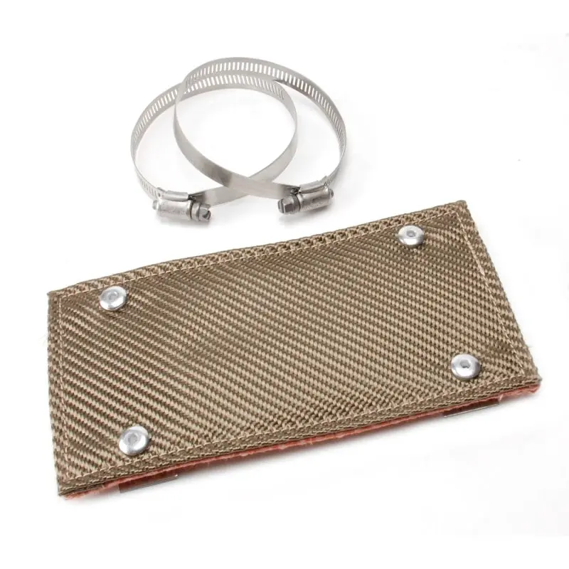 Dei Pipe Shield With Stainless Clamps – 4" × 8", Titanium Finish 1