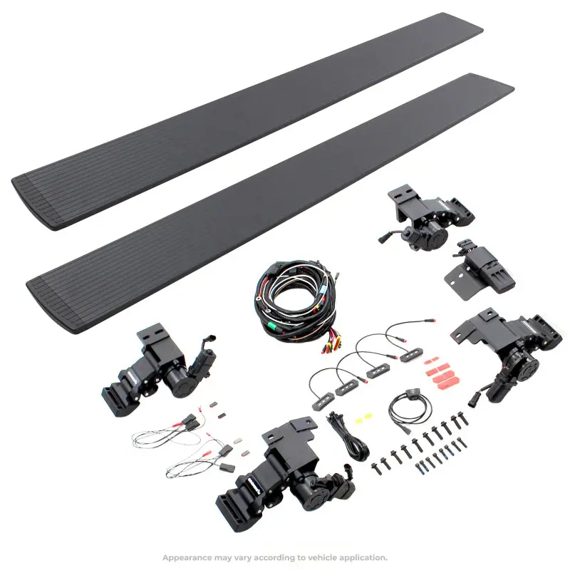 Go Rhino E-Board E1 Electric Running Boards For 2007–2021 Toyota Tundra Double Cab — Texas Black Finish 1
