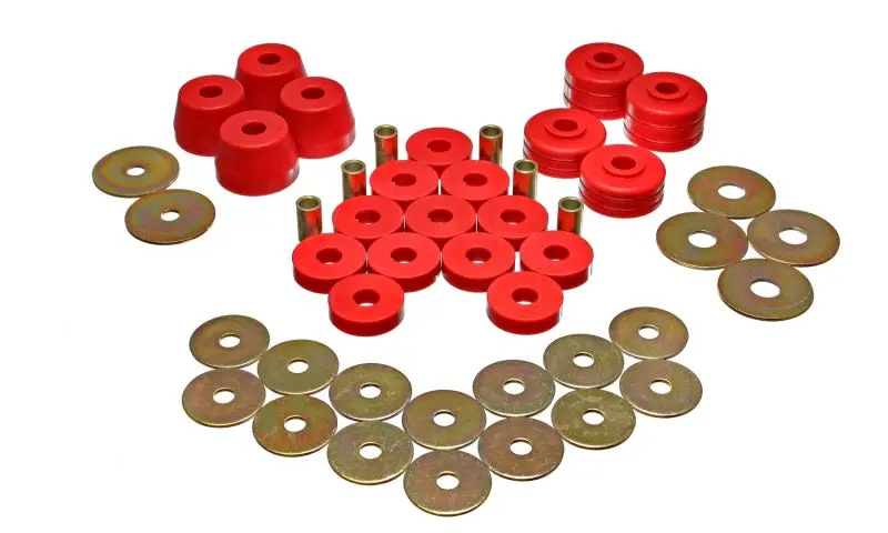 Energy Suspension Red Polyurethane Body Mount Bushing Kit 1
