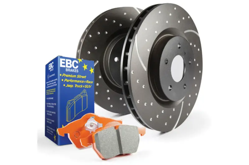 Ebc S8 Brake Kit — Orangestuff Pads Paired With Gd Drilled & Slotted Rotors 1