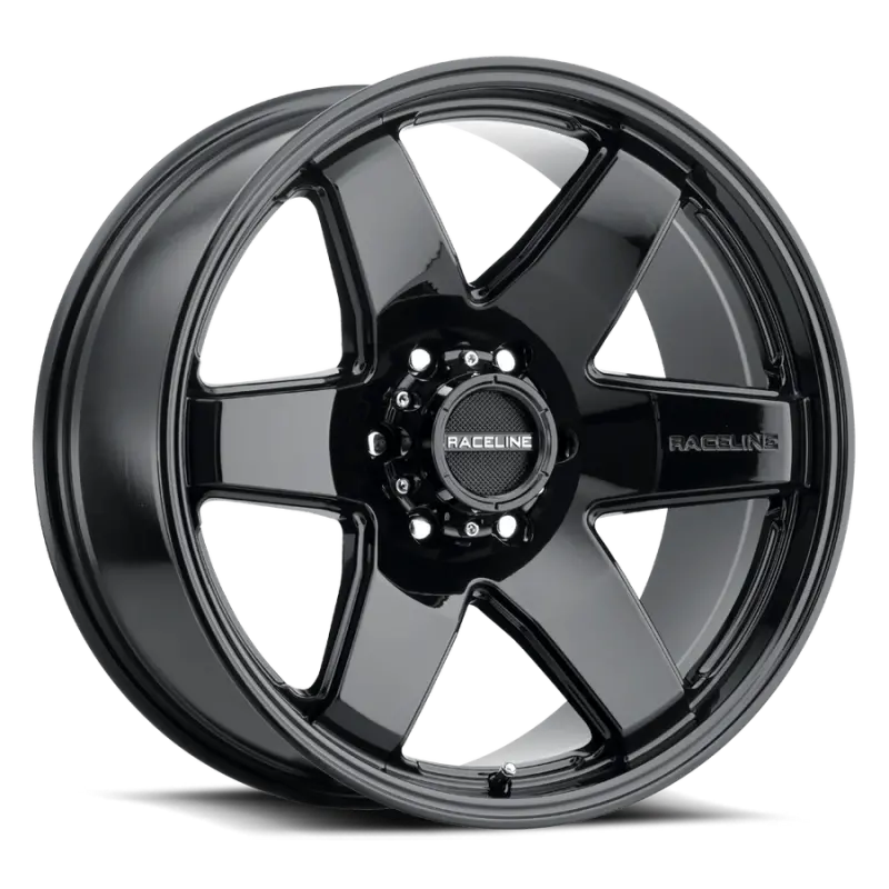 Raceline Addict Gloss Black Alloy Wheel — 18X8 Inches, 5X110 Bolt Pattern, 35Mm Offset, 72.62Mm Hub Bore 1