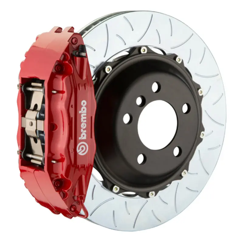 Brembo 99-05 330I (Excl. Xdrive) Fr Gt Bbk 4 Pist Cast 2Pc 355X32 2Pc Rotor Slotted Type3-Red 1