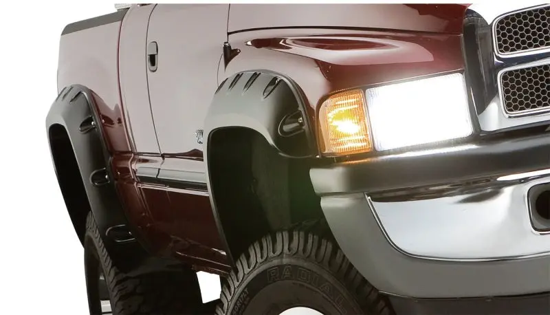 Bushwacker 20-22 Ram 1500 (Excl. Rebel/Trx) 76.3/67.4In Bed Pocket Style Flares 4Pc - Diamd. Black 1
