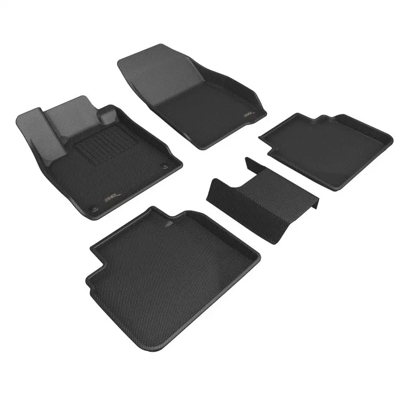 3D Maxpider All-Weather Front & Rear Floor Mats For 2023–2024 Honda Accord Kagu — Black 1