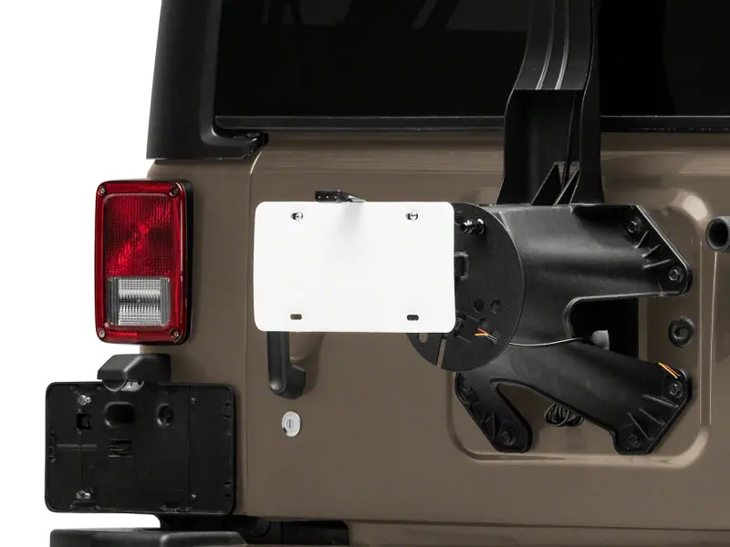 Raxiom Axial Series License Plate Bracket With Integrated Led Brake Light For 2007–2018 Jeep Wrangler Jk 1