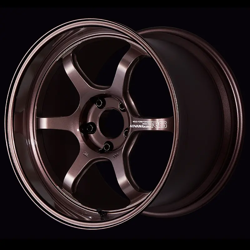 Advan Racing R6 Wheel – 18X9.5", +45 Offset, 5X100 Pcd, Copper Bronze Finish 1