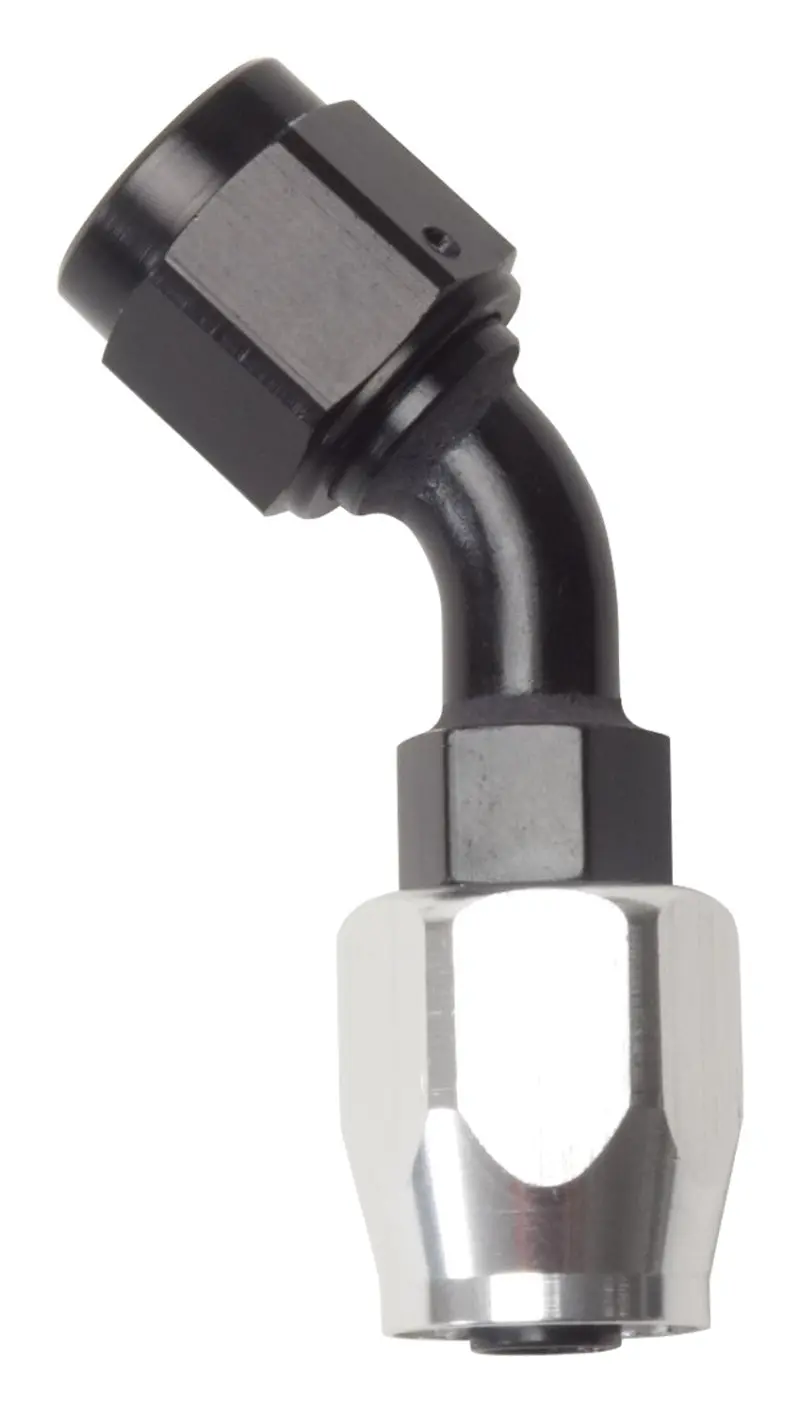 Russell Performance -6 An Black/Silver 45° Full-Flow Hose End Fitting 1