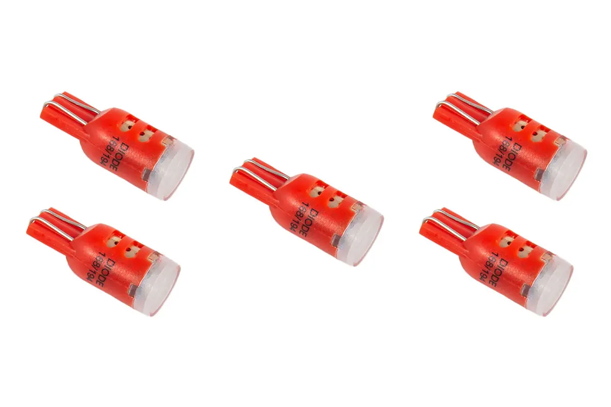 Diode Dynamics Dd0030F Hp5 194 Led Bulbs – Red (Pack Of Five) 1