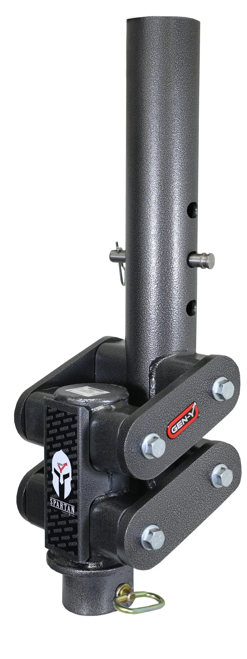 Gen-Y Spartan Torsion-Flex Gooseneck Coupler: 5In Offset, 4In Receiver Tube, 2-5/16In Ball, Standard Height 1