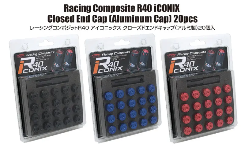 Project Kics Iconix Aluminum Wheel Cap Set – 12X1.25Mm, R40 Fitment, Black (20-Piece) 1