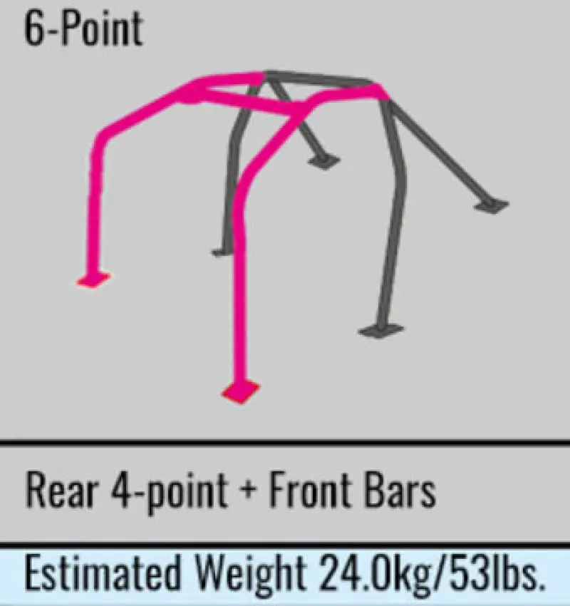 Cusco Roll Cage -Sfty21 40 Steel 6Pt Dash Through 2 Pass Lexus Is300 Sxe-10 (S/O / No Cancel) 1