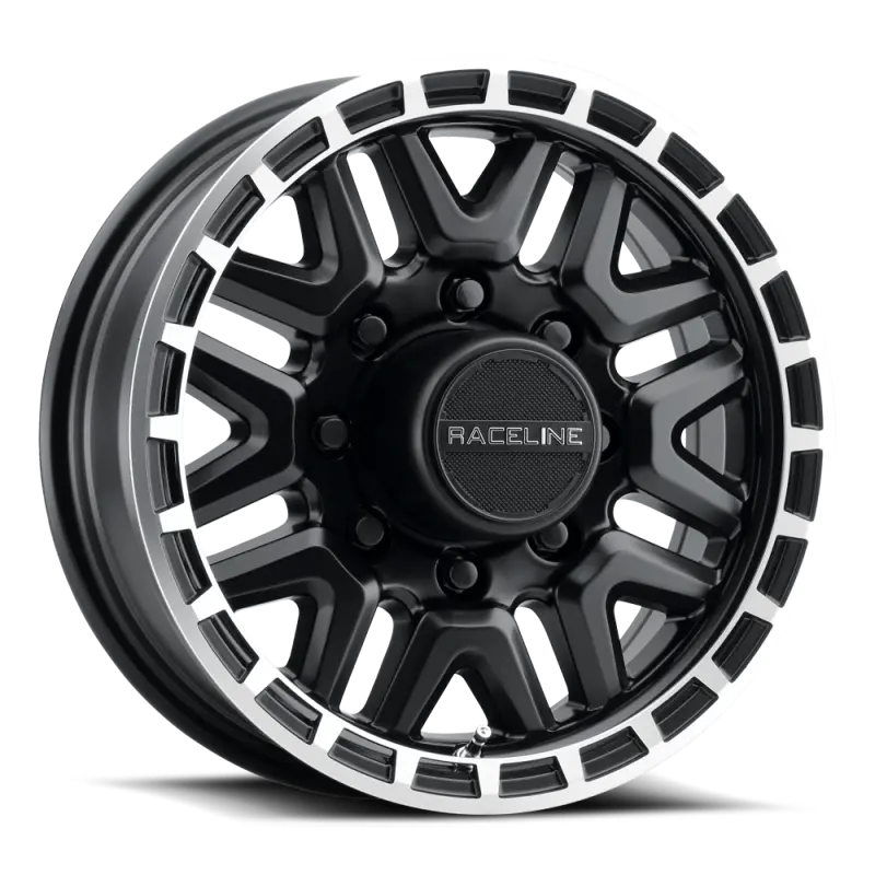 Raceline Krank 953Bm Wheel – 16X6", 8X165.1 Pcd, 0Mm Offset, 4.90" Bore, Black & Machined 1